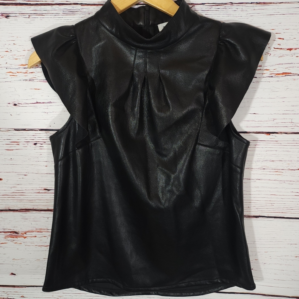 Melissa Nepton Vegan Leather Blouse